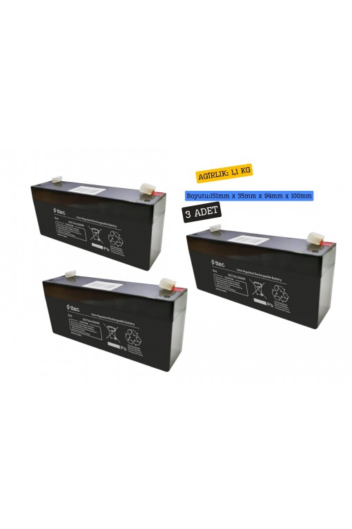 TTEC 6V 7Ah Akü 3 Adet TTEC 6V 7Ah Akü 3 Adet